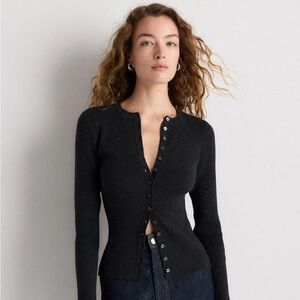 Quince cotton cashmere fitted cardigan